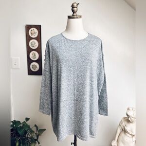 Clara Sun Woo Oversized Gray Knit Top in Medium